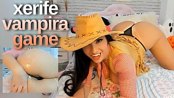 Halloween Red Light Green Light Jerk Off Game Vampire Xeriff Cosplay Teasing And Fingering Her Ass Anal Sex