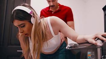 I Catch Him By Surprise While Cleaning The Clothes