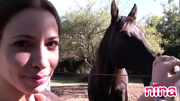 Lesbian Nina Showing Her Perfect Ass And Sexy Body In Rodeo Outdoor