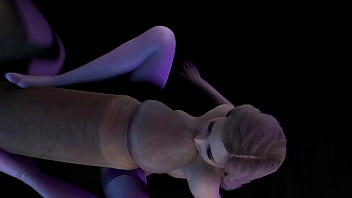 A Blonde Girl Is Trying Her Best To Satisfy A Giant' Dick