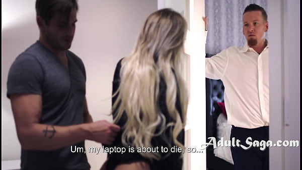 Incredibly Close Call (wife Fucks Her Lover In Closet While Husband Is Busy)