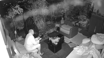 Cum Dropping Caught On Outdoor Security Cam