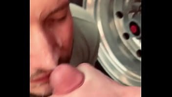 Sucking Truck Stop Twink Dry In Public