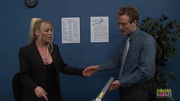 The Office Sex Fantasy From The Blonde Milf With Big Tits And A Shaved Pussy Finally Gets Fulfilled