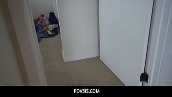 Povsis - Stepsister Megan Sage Surprises Her Stepbrother