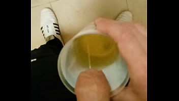 Neighbor Asked For Apple Juice, I Gave Him - Pissed Into A Glass From My Big Dick