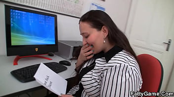 Fat Ass Office Fatty Seduces Client Into Sex