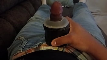 Fucking New Vibrating Masturbator Cumming