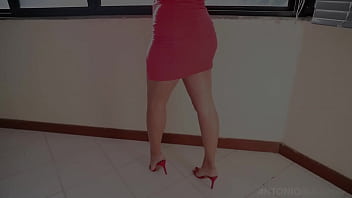 Chubby Red Dress Petite Fucked In The Ass And Spit On Her Face