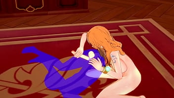 One Piece Hentai - Nami Rimjob And Cowgirl - Japanese Asian Manga Anime Film Game Porn