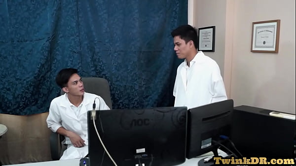 Asian Medical Uniform Twinks Bareback Anal In The Office