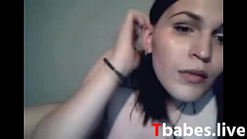 Small Brunette Beautiful Femboy Showing On Camera Her Awesome Cockfaps