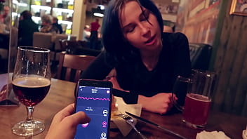 I Took Control Of My Stepsister' Vibrator In The Bar And Brought Her To Orgasm.