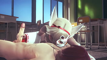 Yaoi Femboy - Fox Femboy Having Sex In Class - Sissy Crossdress Japanese Asian Manga Anime Film Game Porn Gay