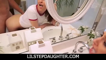 Lilstepdaughter - Stepdaughter Brushing Teeth Fuck