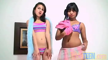 Playful Lesbian Teens Stripping Off - Tobie Teen