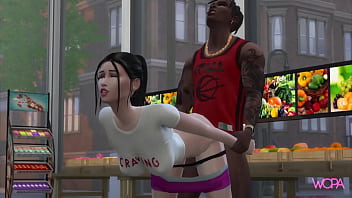 [trailer] Bride Enjoying The Last Days Before Getting Married. Sex In The Supermarket - Interracial Cheating