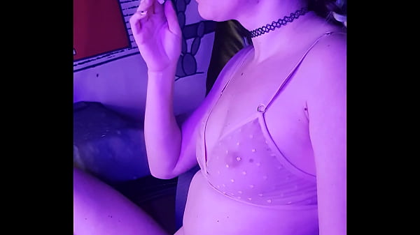 Stepsister Smokes Naked