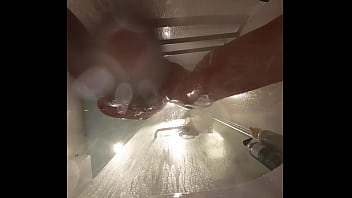 Webcam Under Stepsisters Bath. Wet Pussy After Sex With Boyfriend