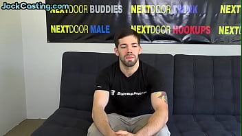 Hairy Inked Amateur Stud Jerks His Hard Cock On Casting