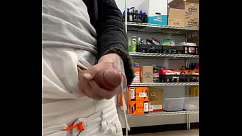 Another Solo Cumshot In The Office