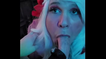 Blonde Elf Pukes Cum: Femkittenboy Bj Makes Him Cum 3 Times, Ends With Exploding Cum Puking Throatpie