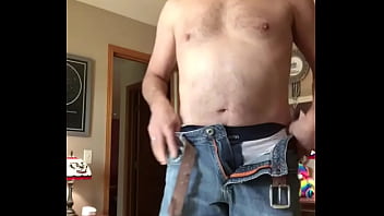 Daddy Strips, Strokes And Cums