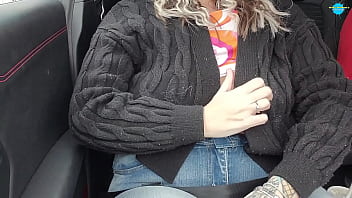 Dirty Husband Gets A Blowjob In The Car