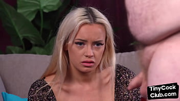 Teasing Smalltitted 19yo Blonde Slut Jerks Off Small Dick