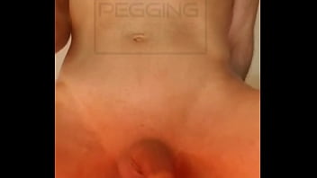 Cumshot When Pegging With Dildo