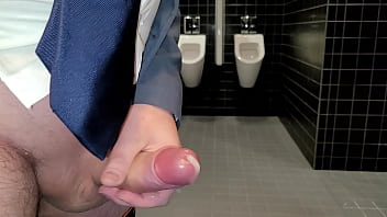 Creamy Cum At Public Toilet