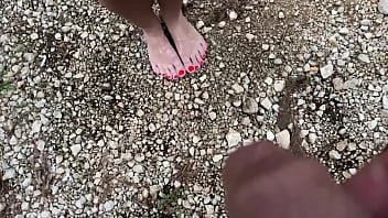 He Pee On My Feet And Ass On The Beach I Love Feel This Hot Rain