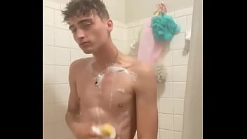 18 Year Oldnick Mune Enjoys A Nice Steamy Shower