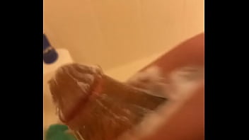 Stroking My Soapy Cock In The Shower - masturbation, solo, black-cock - Video 1063027