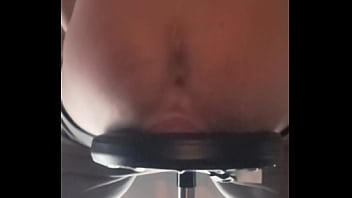 Publicbuttslut Sits On A Large Dog Toy