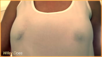 Preview - Wife Shows Amazing Tits In Braless Wet Singlet