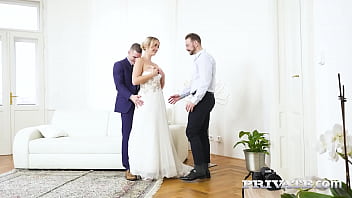 Anna Khara, Horny Bride Enjoys Threesome With Dp