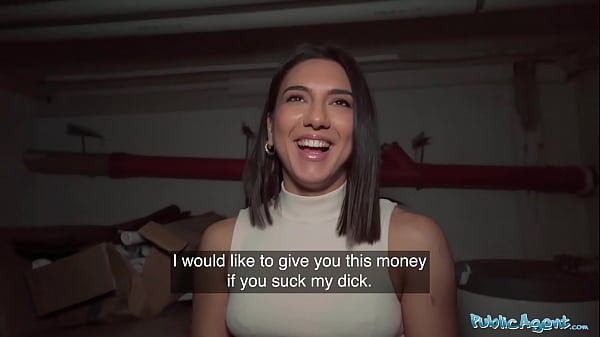 Public Agent Beautiful Brunette Biology Student Cums Over A Stranger Cock