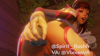D.va Fucks Her Ass With A Hairbrush