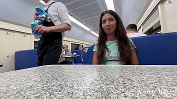 Public Pickup In Train - Wife Cheating Husband With Stranger And Gets Fucked In The Next Compartment