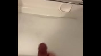 Cumming On The Bathtub Filled With Bubbles