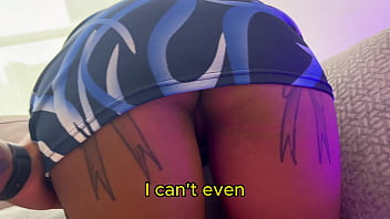 My Step Mom Stucks In Couch And I Fuck Her Ass. English Subtitles