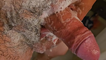 Scrubbing My Uncut Dilf Cock. Comments Welcome