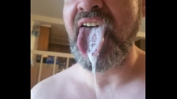 Girlfriend Jessica Records Me Playing With A Mouthful Of Cum