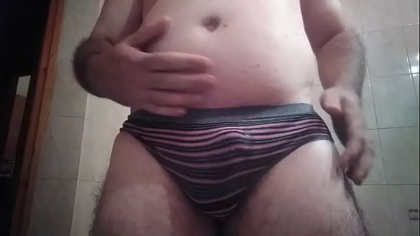 Naughty Guy Ruins His Panties With Cum