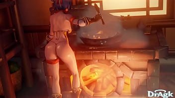 Xiangling Gets Her Ass Penetrated On The Kitchen' Floor First Time Anal Genshin Impact Porn