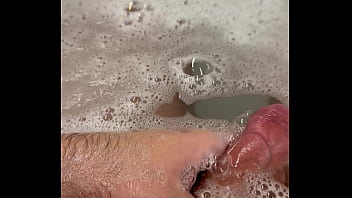 Soft Uncut Dick Gets Hard During Bath