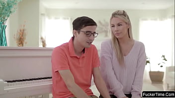 Busty Piano Teachers With Her Student