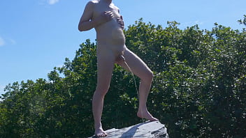 Masturbating And Pissing Naked Outdoors