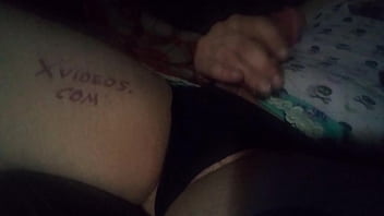 Hot Guy In Black Panties Jerking His Big Cock